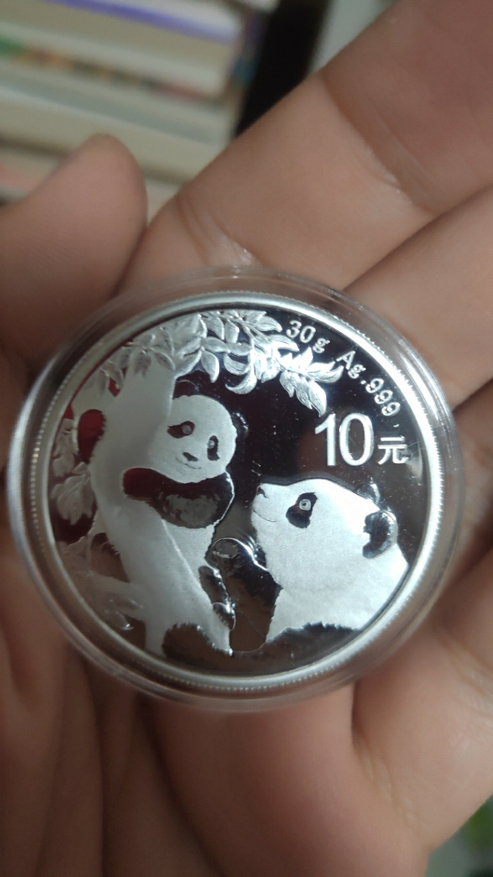 2021年熊猫银币 30克熊猫银币 银猫 无盒晒单图