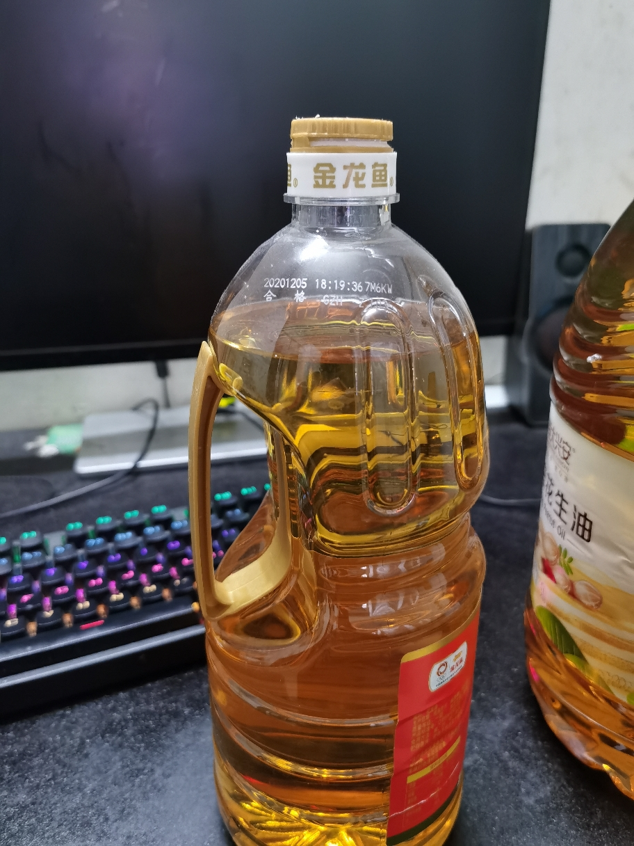 金龍魚 濃香壓榨一級花生油1.8l/瓶 炒菜烹飪食用油曬單圖