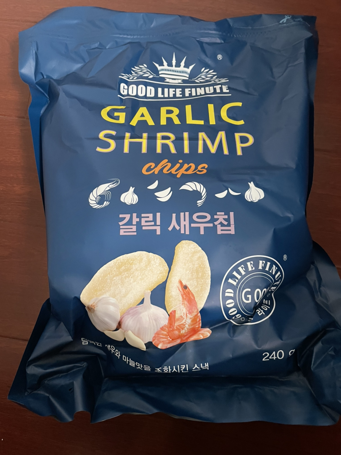 味大虾片240g大包装零食袋网红膨化食品家庭分享装进口虾条虾片晒单图