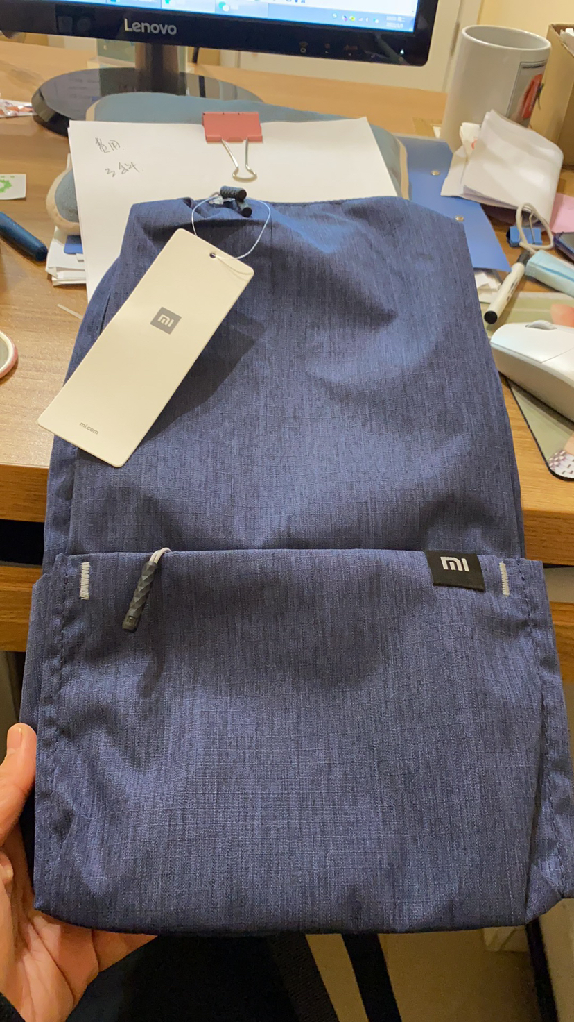 小米双肩包小背包男女通用运动包日常休闲双肩包学生书包旅行包深蓝色