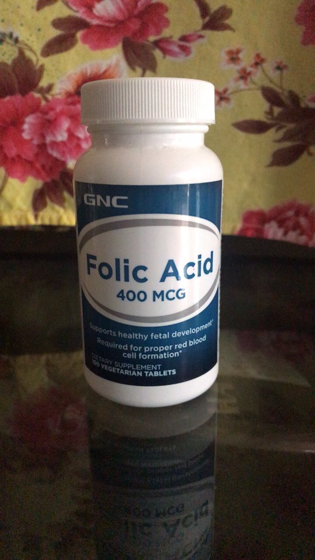 美国原装正品gnc叶酸片剂folic acid备孕怀孕必需营养品神经管瓶装400