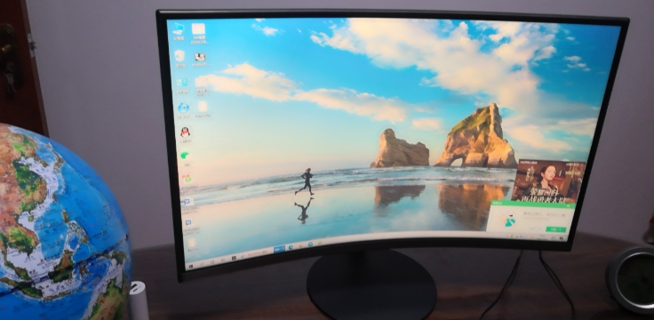 三星(samsung)c27t550fdc 27英寸1000r超曲面 窄边框 75hz刷新率 立体