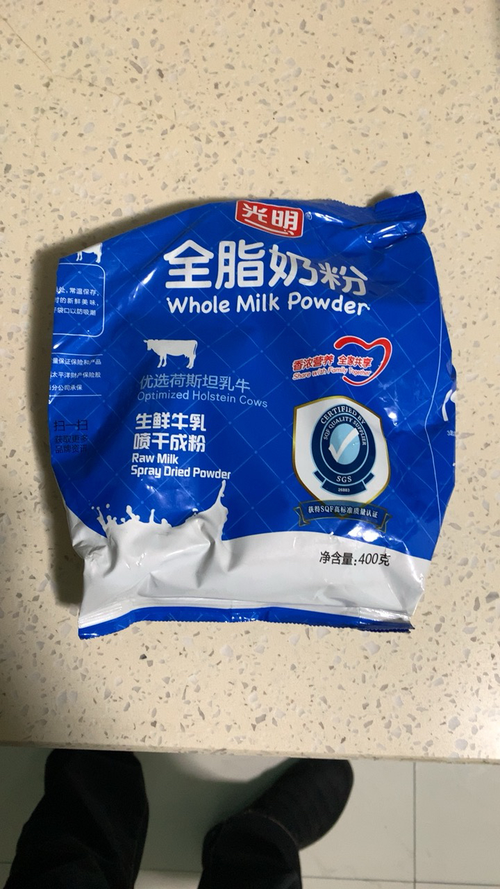 光明成人奶粉全脂袋装400g烘焙奶茶牛轧糖蛋糕 大学生成人奶粉全家