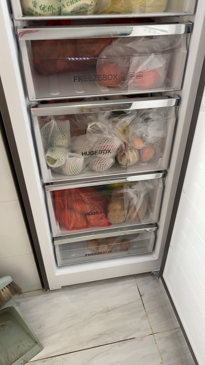 海尔(haier)bd-226wg家用立式冰柜 风冷无霜抽屉冷柜商用冷藏冷冻柜