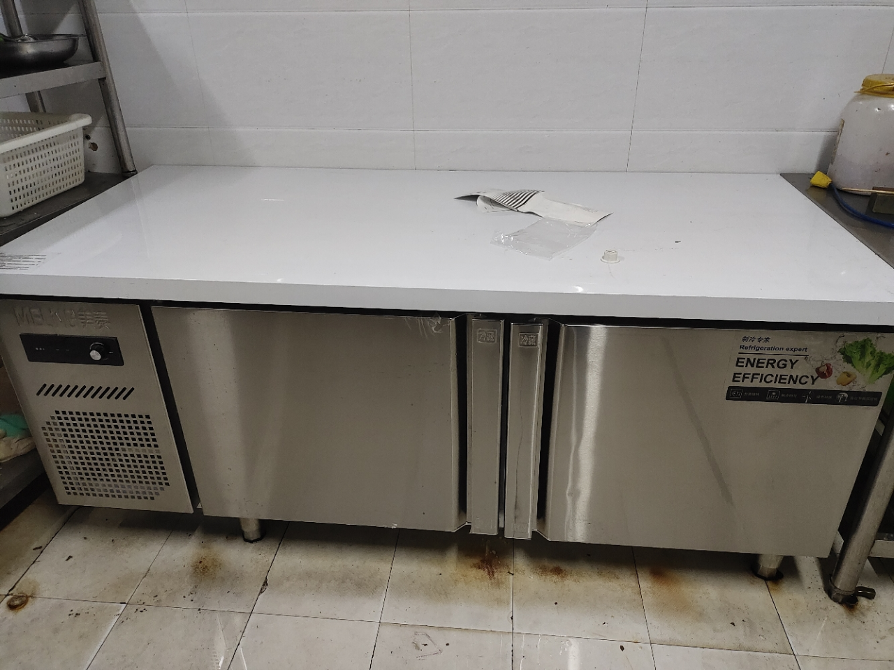 8米商用厨房工作台冷柜不锈钢操作台 卧式全冷藏款工作台晒单图