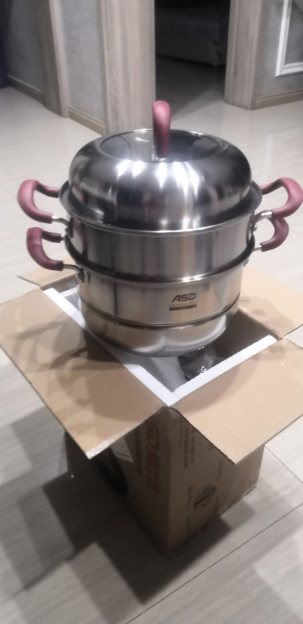 爱仕达蒸锅304不锈钢两层26cm大容量蒸笼锅蒸包子馒头燃气电磁炉通用