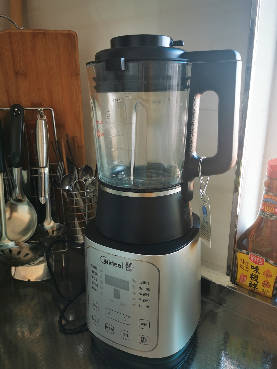 美的(midea)破壁机mj-bl1543a智能变频大马力电机双重涡轮风道弧面