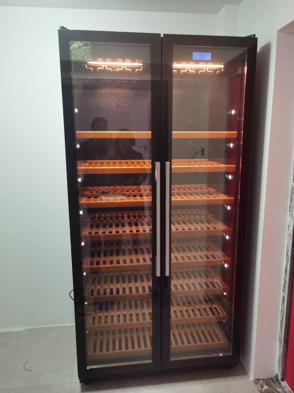 尊堡bj-735 双开门红酒柜恒温酒柜定制酒柜商用双门一体柜压缩机大