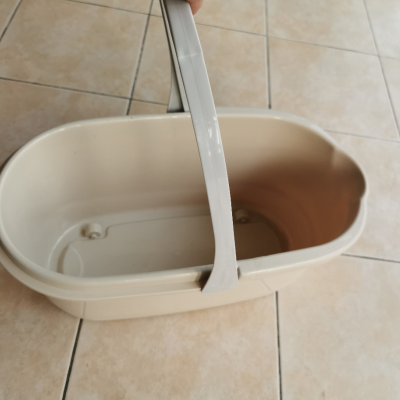 加厚宽口长方形洗拖把桶挤水桶胶棉拖把清洗桶手提平板拖布桶 小号
