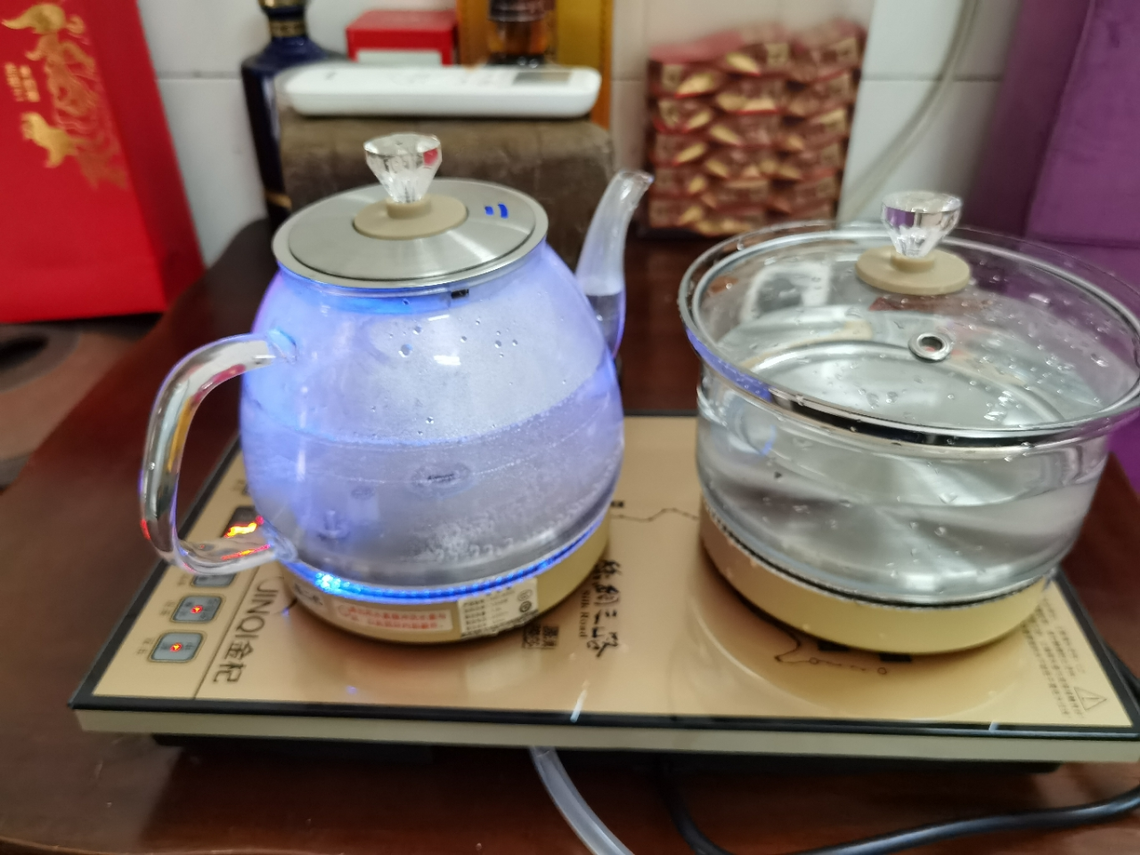 智能电子茶炉家用玻璃电热烧水壶茶艺炉泡茶机自吸式喝茶茶具晒单图