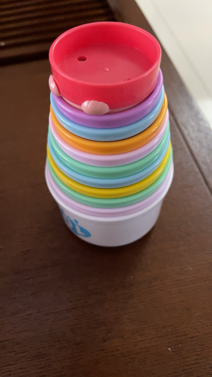 迪孚 叠叠杯 七彩叠叠杯 早教玩具儿童叠叠乐 叠叠高套杯塔0-1岁层
