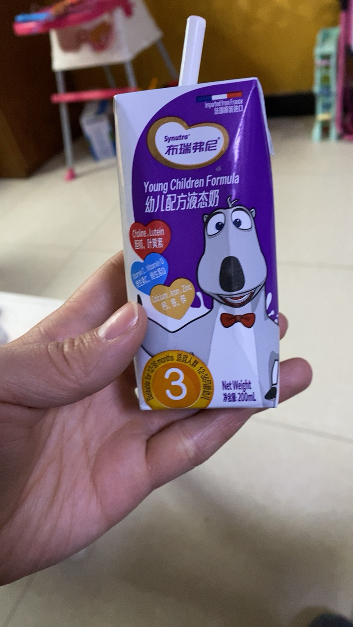 布瑞弗尼 3段幼儿配方液态奶200ml*36盒(大卫整箱装) 法国原装进口 1