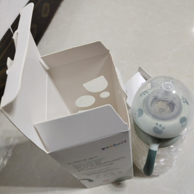 优贝youbei 双把手宽口径ppsu婴儿奶瓶带手柄宝宝奶瓶防胀气呛奶240ml