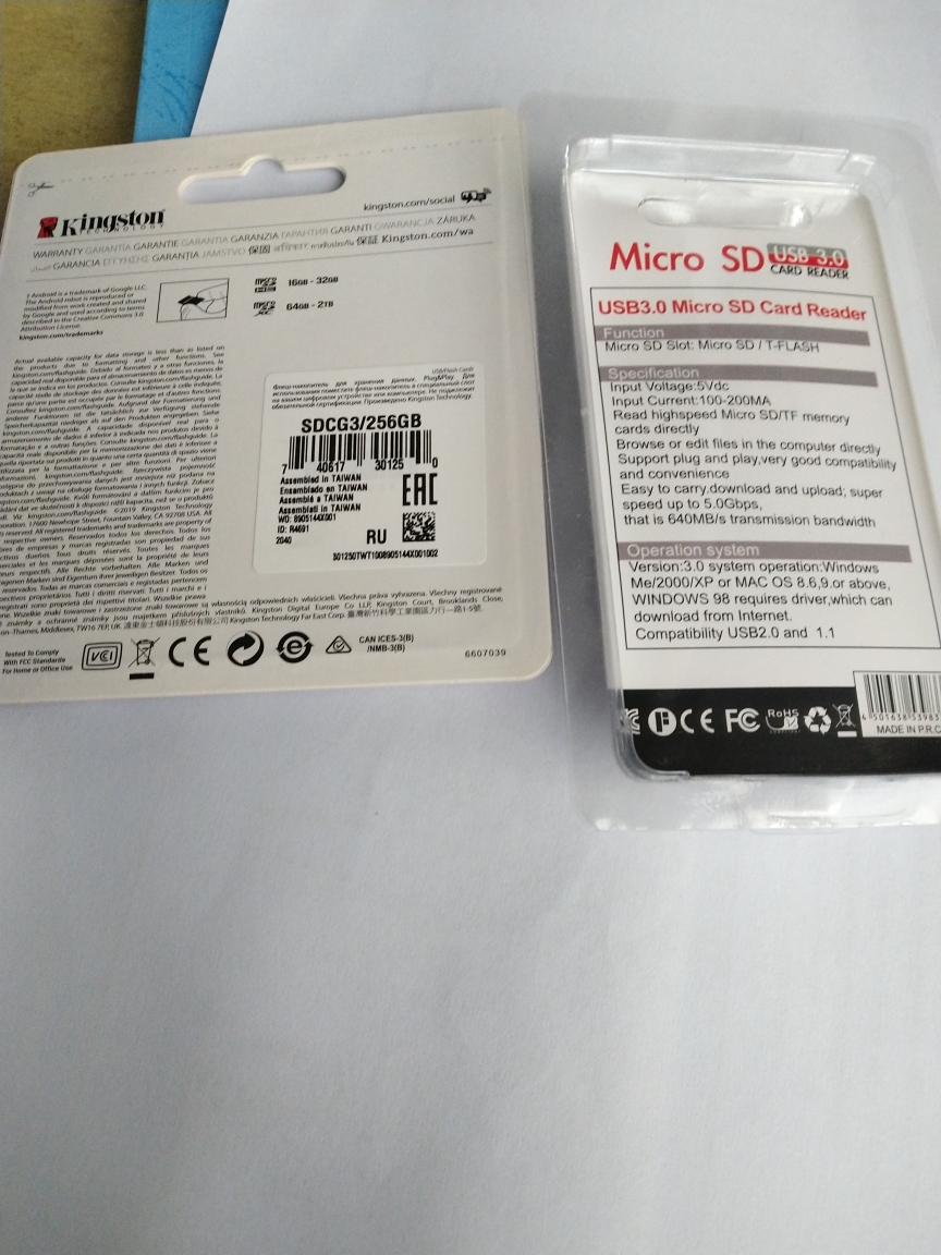 金士顿(kingston)tf卡256gb u3 v30 a2 支持4k 读170mb/s写90mb/s手机