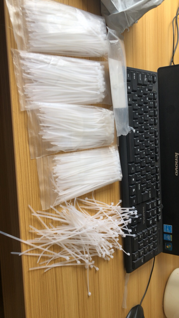 驰昕100根装白色自锁式尼龙扎带 捆绑带 扎线带电子电工工具 理线带