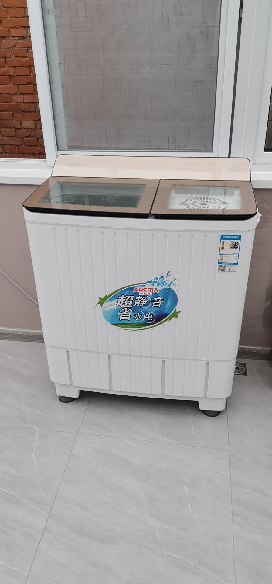 aucma/澳柯玛 xpb100-3168s 小型半自动洗衣机家用波轮双桶10公斤双缸