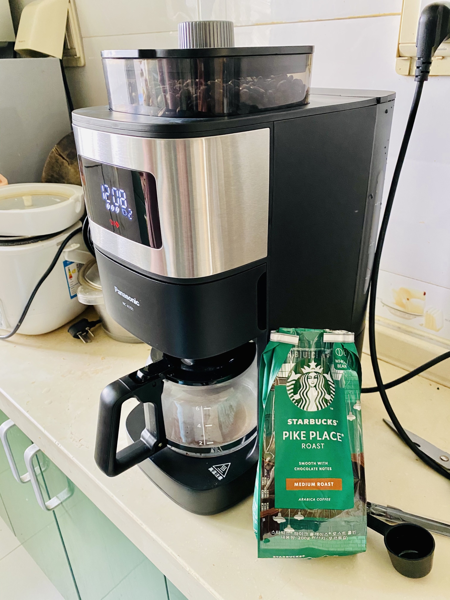 松下(panasonic)家用全自动研磨一体小型迷你美式咖啡机nc-a701晒单图