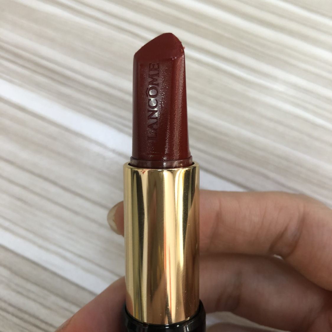 lanc08me 兰蔻全新菁纯宝石唇膏口红 3g #02 鸽血红宝石 温柔百搭