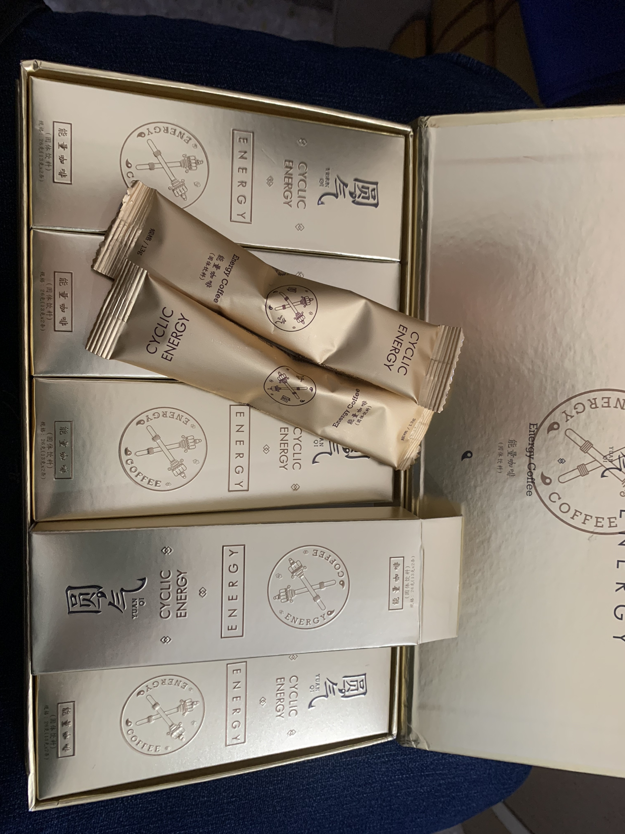 【1盒装】沁人缘圆气咖啡能量咖啡圆気精力糖玛卡蚕蛹片男士专用速溶