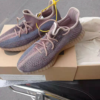 adidas阿迪达斯新款椰子 yeezy350 v2 boost "蓝棕"褪色椰子鞋 h02795