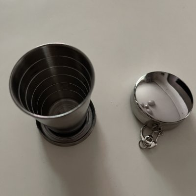304不锈钢伸缩杯折叠杯子户外旅行洗漱水杯便携压缩杯迷你小酒杯 封后