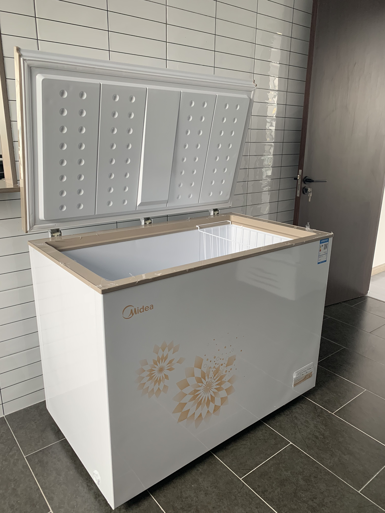 midea/美的303升冰柜-36度速冻家用商用单温一室冷藏冷冻大容量电子