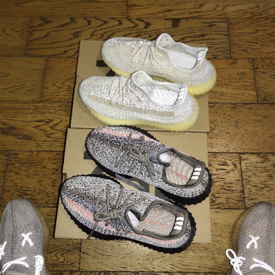 adidas阿迪达斯新款椰子 yeezy350 v2 boost "蓝棕"褪色椰子鞋 h02795