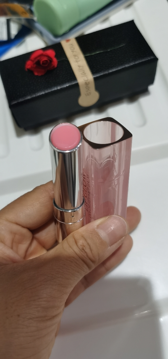 dior迪奥粉漾魅惑变色口红润唇膏001#浅粉人气色 保湿唇彩晒单图