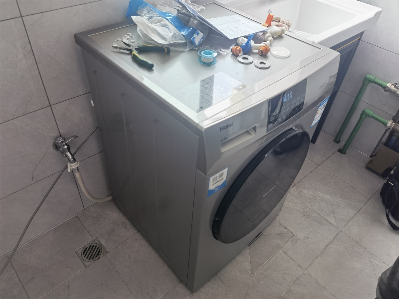 海尔洗衣机上排水