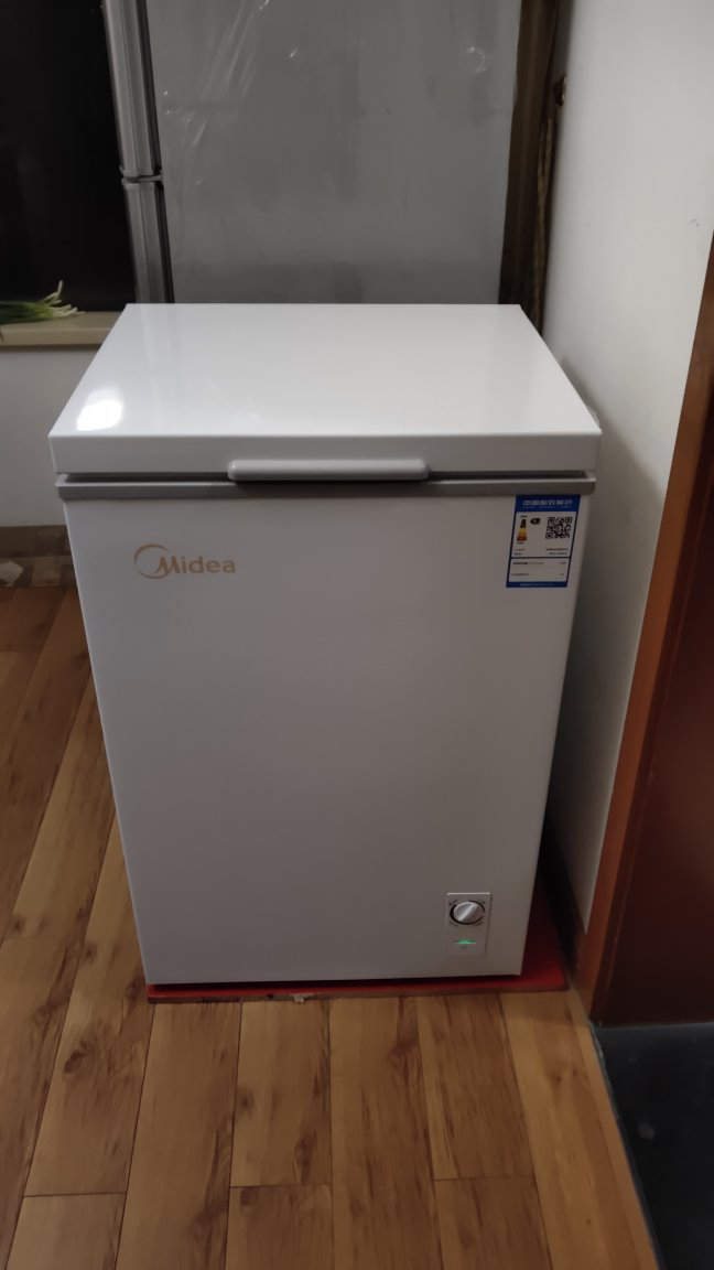 美的(midea)100升家用小冰柜 冷藏冷冻转换 单温冷柜 顶开门 节能安静
