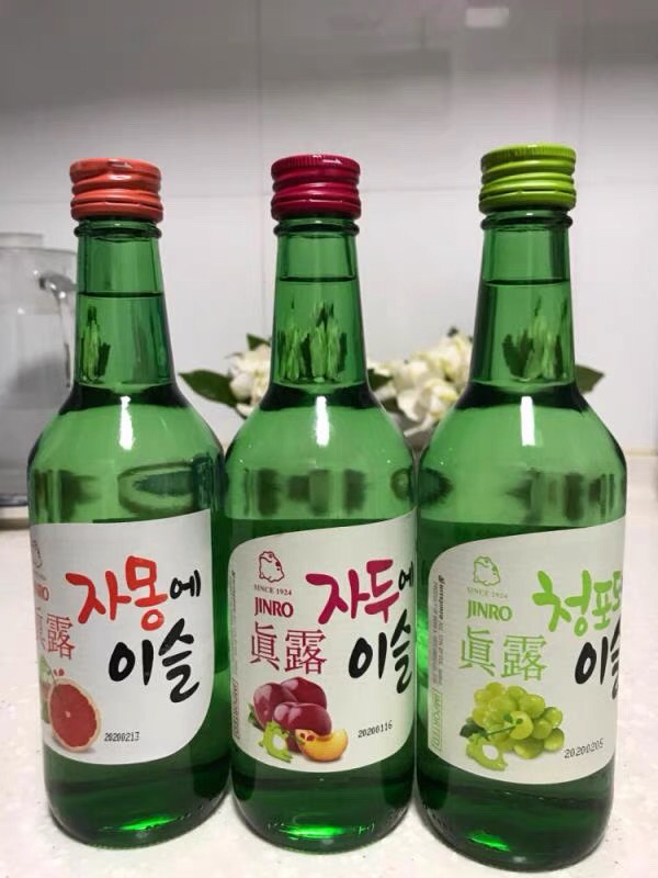 韩国进口真露李子味烧酒13度360ml果味烧酒清酒利口酒预调鸡尾酒晒单