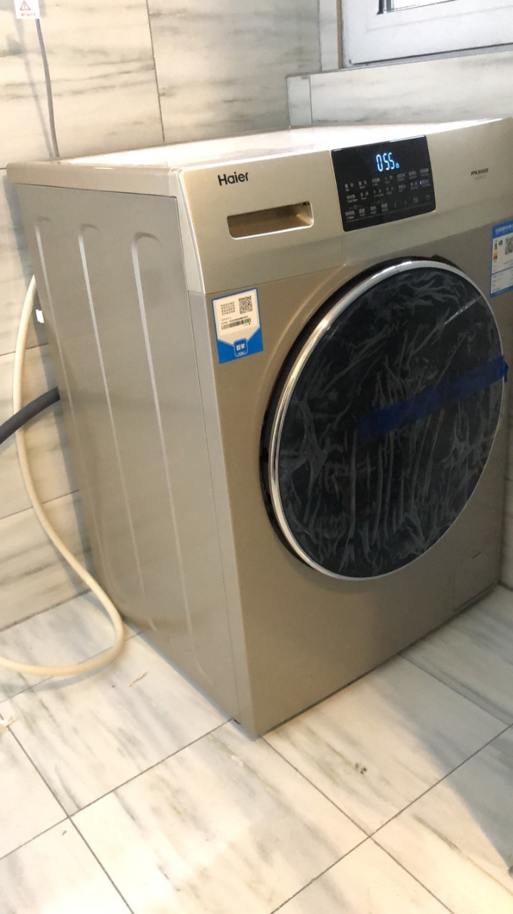 海尔(haier)洗衣机滚筒全自动9公斤大容量家用直驱变频节能 高温桶