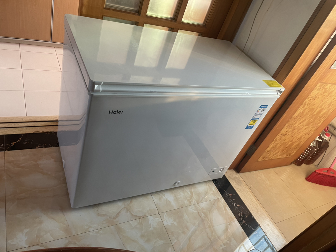 海尔(haier) 300l升卧式冰柜家用大容量全冷冻 低温冷藏冷冻可转换柜