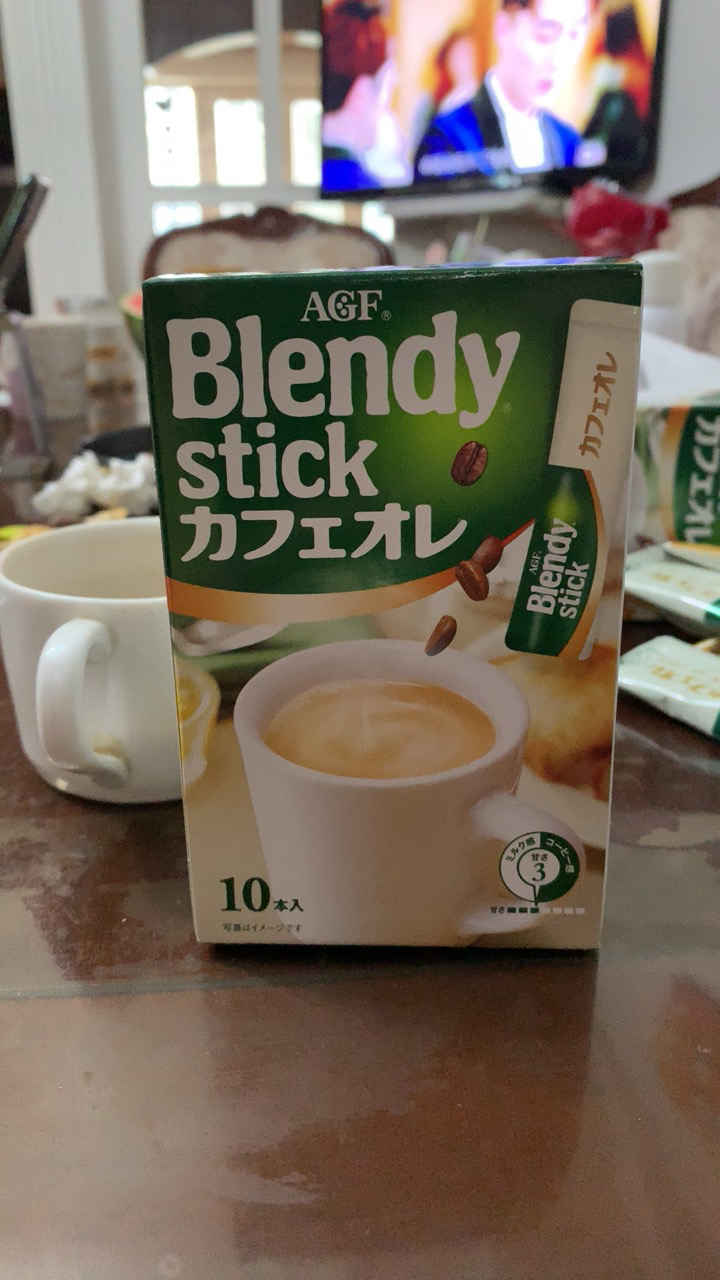 日本进口agf blendy原味拿铁咖啡100g*2盒 (a款绿盒)晒单图