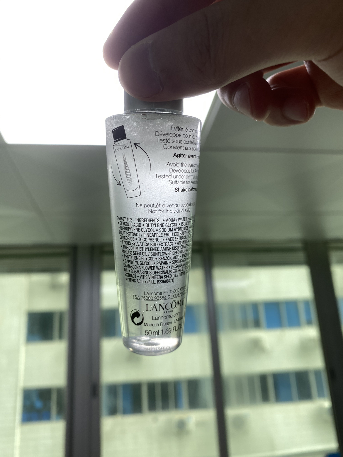 [混油皮挚爱]兰蔻(lancome)极光水 50毫升 净澈焕肤双重精华水 中小样