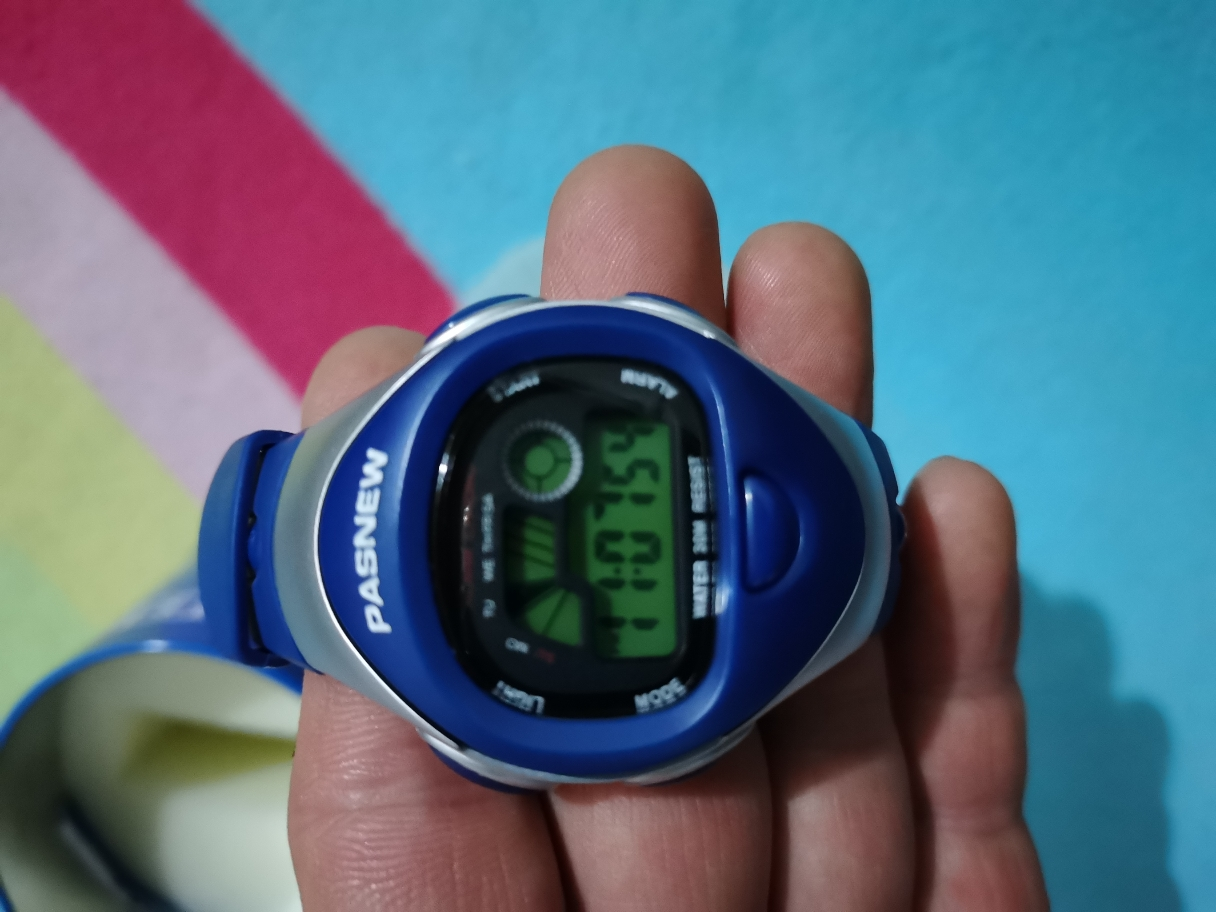 百圣牛pasnew手表儿童闹钟电子表 男多功能计时30米生活防水表 夜光灯