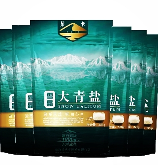 茶卡雪晶大青盐6包*320g自然结晶盐茶卡湖盐加碘无抗结剂食盐细盐晒单