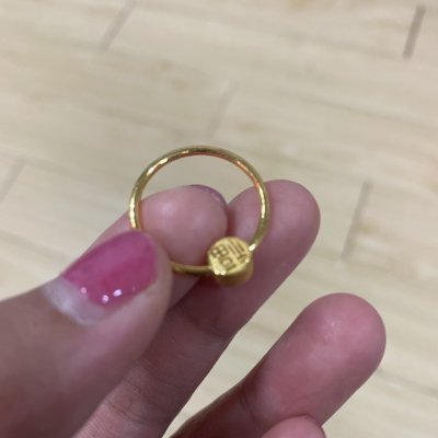 新款 周大福珠宝首饰小福戒足金金戒指计价f221917精品
