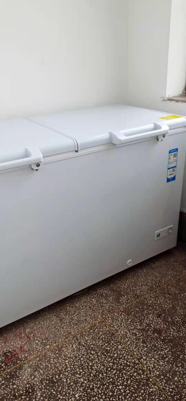 海尔(haier)冰柜商用双门冷藏冷冻转换柜 家用卧式大容量顶开门速冻