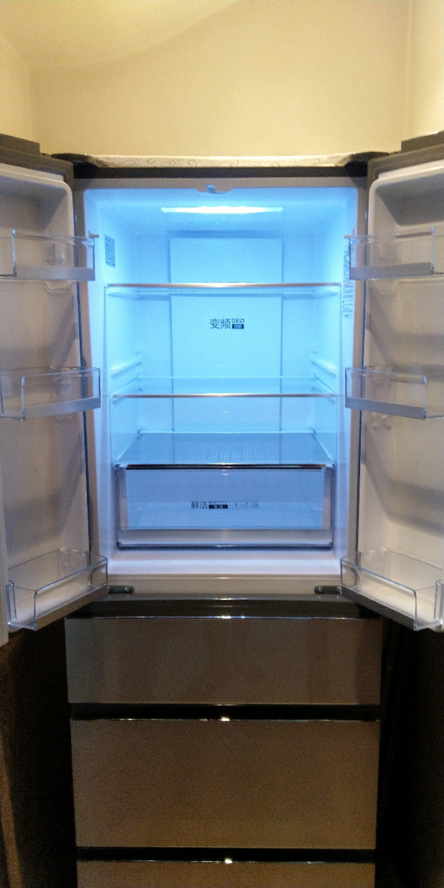 海尔(haier)法式五门对开冰箱多门家用349升风冷无霜冰箱一级干湿分储