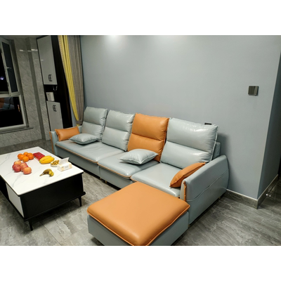 一米色彩 北欧小户型科技布沙发客厅现代简约轻奢三人贵妃乳胶布艺