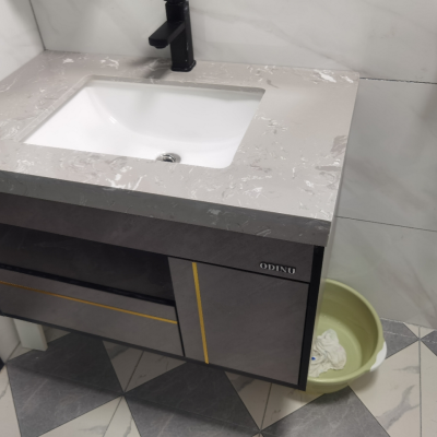 欧帝奴(oudinu)实木浴室柜组合现代轻奢卫浴柜组合卫生间吊柜洗漱台