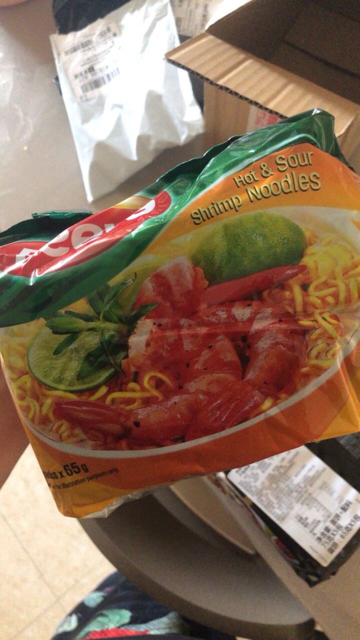 越南进口 阮婆婆reeva 酸辣虾味泡面65g*5包简装 早餐速食便捷方便面