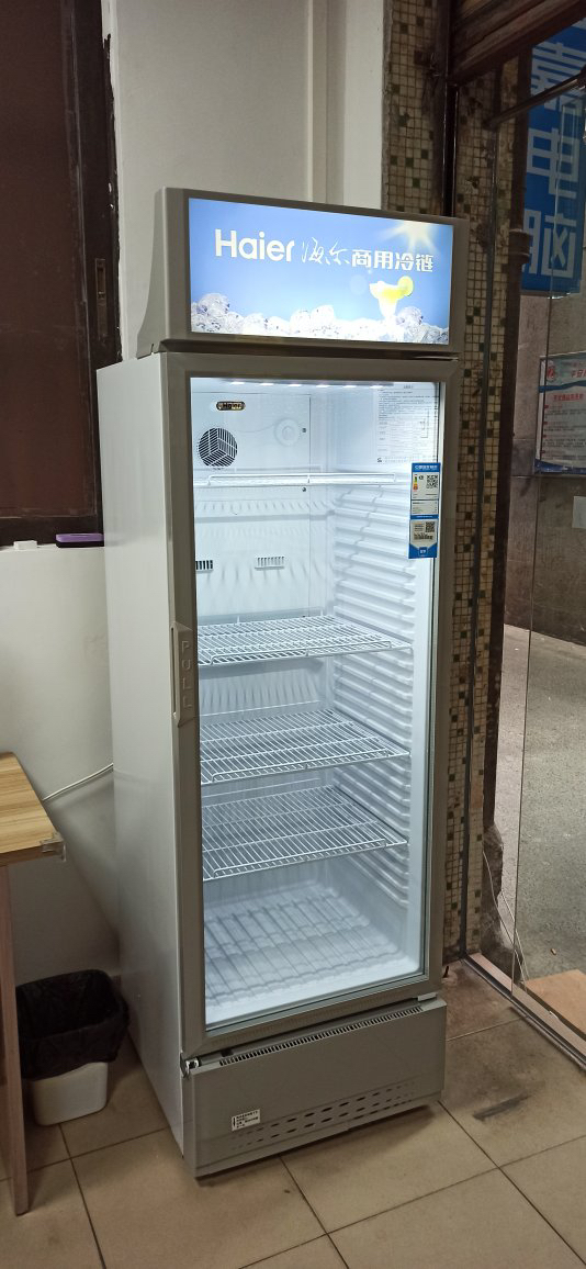 haier海尔冷柜 商用展示柜风冷无霜饮料柜 立式单门冷藏 啤酒冰柜冷