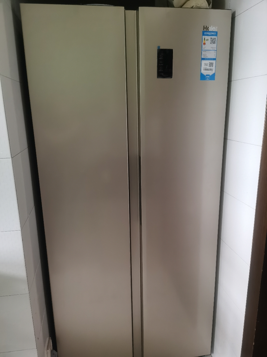 变频超薄家用480升大容量节能金色双开门电冰箱海尔bcd-480wbpt晒单图