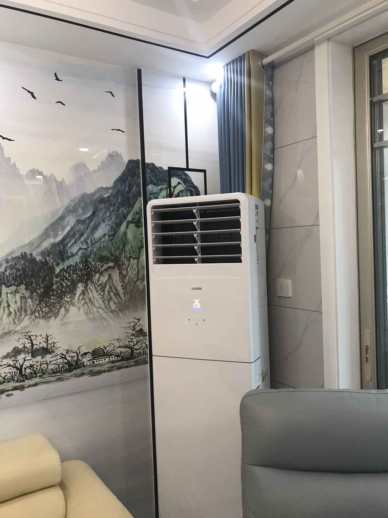 (leader 海尔出品立式空调3匹3p三匹变频冷暖方形方柜家用客厅柜机立