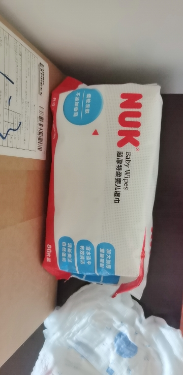 NUK婴儿湿巾宝宝儿童新生儿手口湿纸巾大包家庭装带盖纯水清洁湿巾纸 80抽3包晒单图