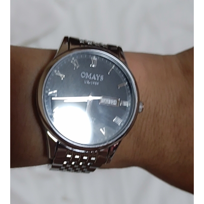 [品牌精选]欧美时(omays)手表男士双日历全自动机械表 男士防水夜光
