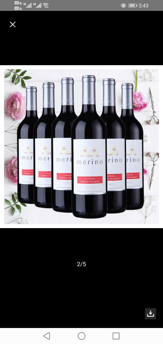 智利进口红酒 美丽羊赤霞珠佳美娜红葡萄酒整箱装750ml*6瓶晒单图