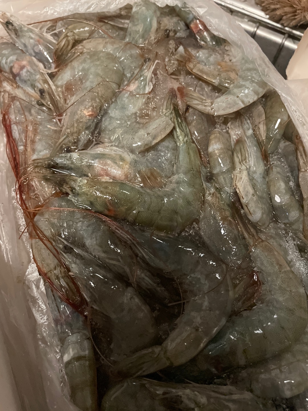 【五个农民】顺丰速运 青岛海捕大虾 带箱4斤装 10-12cm中号虾 个头